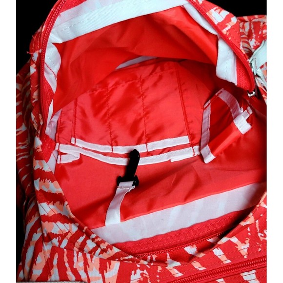 Jansport Teen Adult 17.5" Backpack WILD AT HEART Red White Zebra Stripes VGC! - Picture 8 of 15